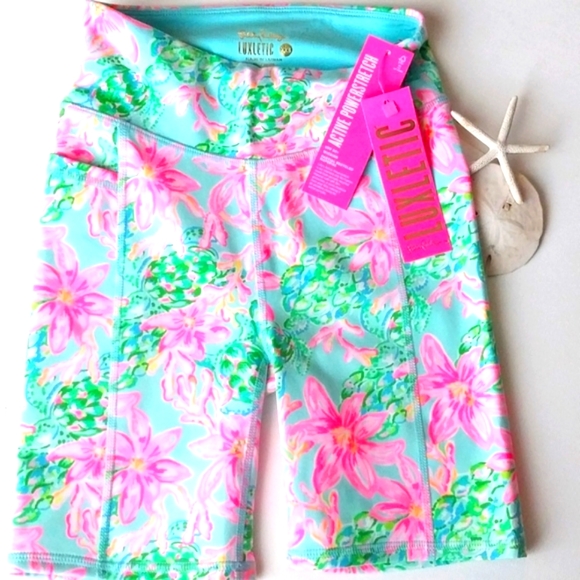 Lilly Pulitizer Week End Hi Rise Short Legging Upf 50+ - Picture 1 of 6